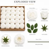 25 White Artificial Roses — photo 4 of 9