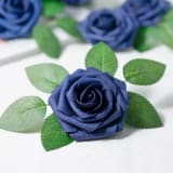 25 Navy Blue Artificial Roses with Stems — photo 2 of 5