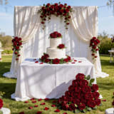 15 Burgundy Artificial Roses with Stems — photo 4 of 5