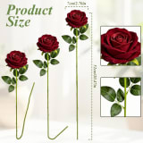 15 Burgundy Artificial Roses with Stems — photo 2 of 5