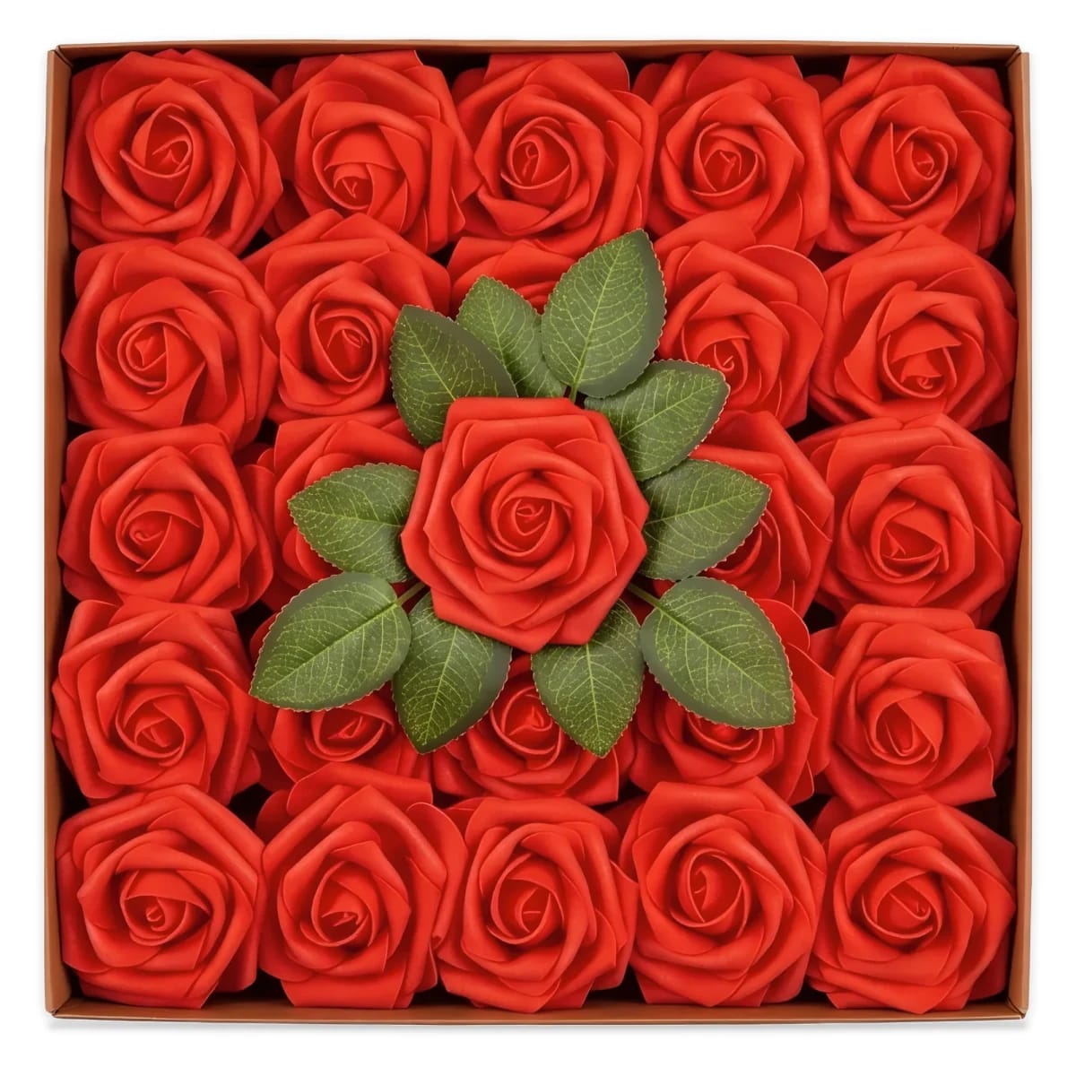 25 Red Artificial Roses with Stems — photo 1 of 7
