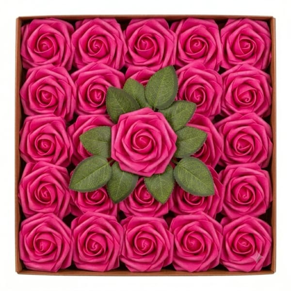 25 Blush Pink Artificial Roses