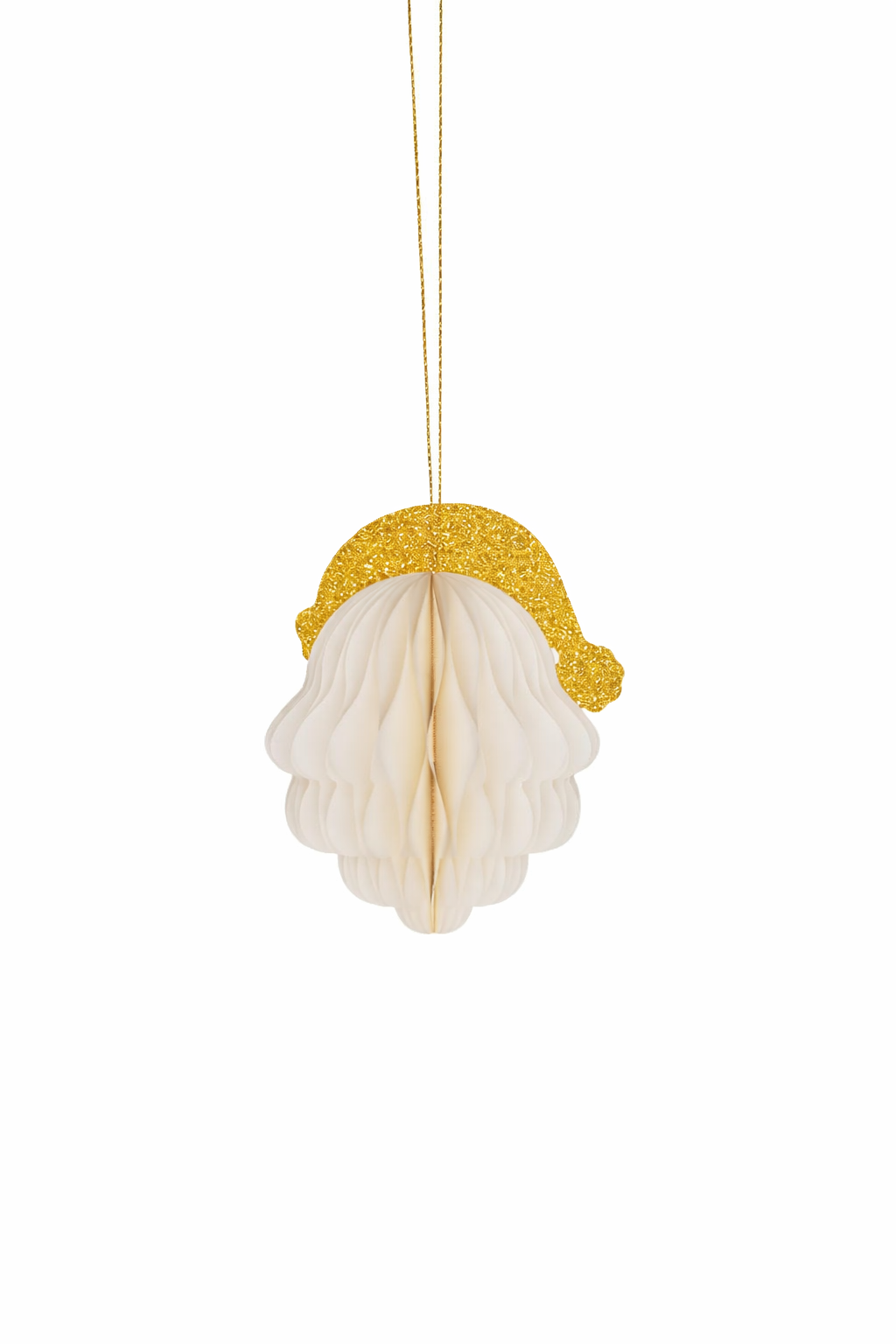 Honeycomb Santa Beard Hanging Decoration – 3D Paper Christmas Ornament