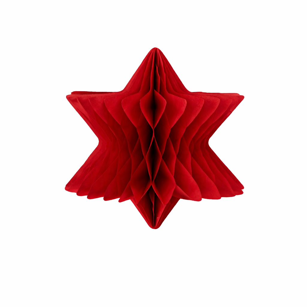 Honeycomb Christmas Star Ornament – 3D Paper Hanging Holiday Decoration