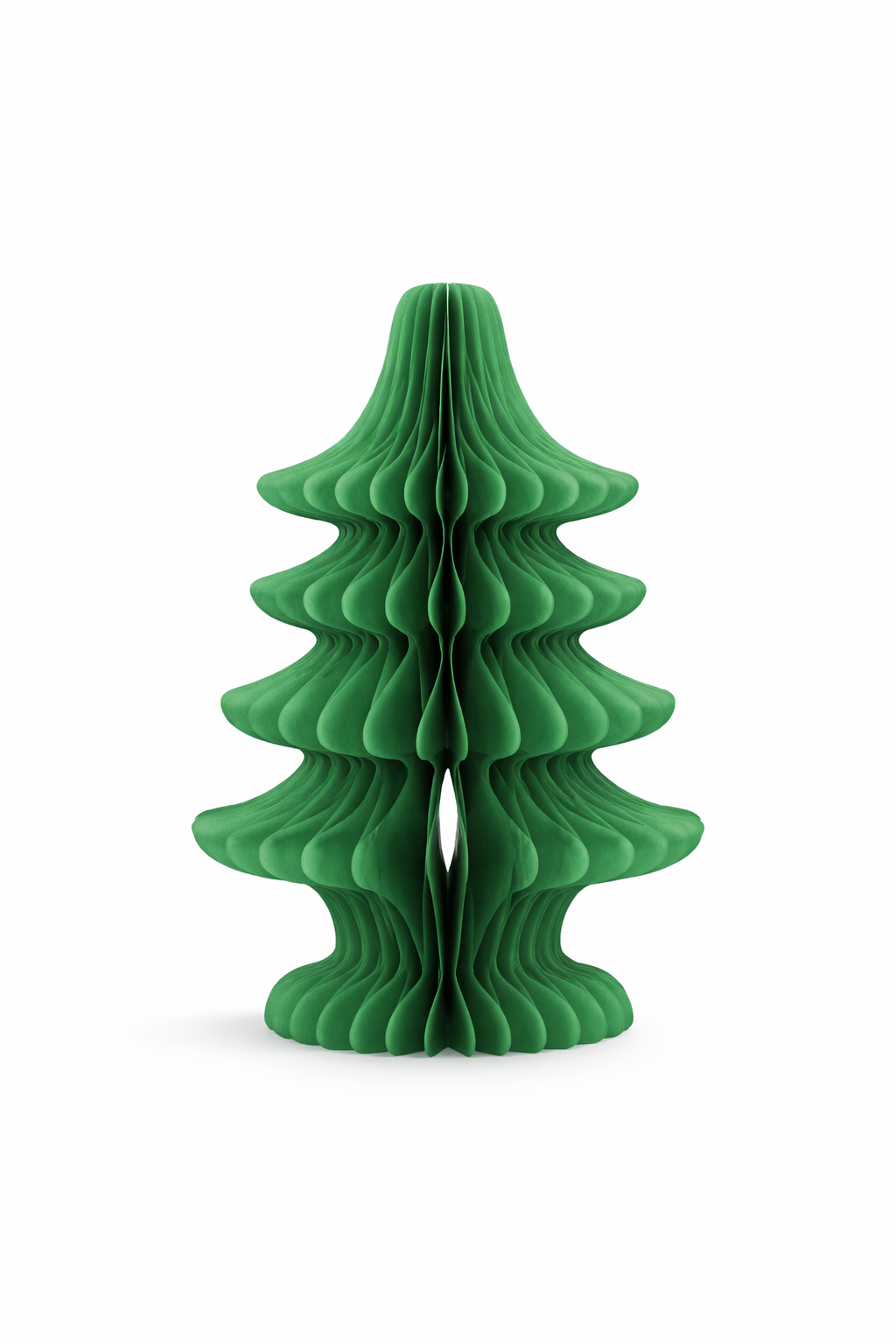 Modern 3D Honeycomb Christmas Tree – Sculpted Paper Table Decoration (Premium Green)