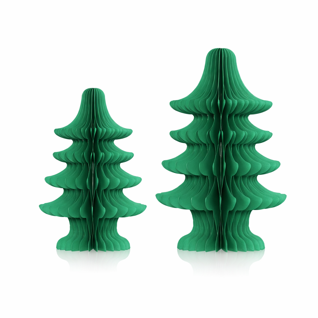 3D Dark Green Paper Christmas Tree Decoration – Premium Foldable Table Centerpiece