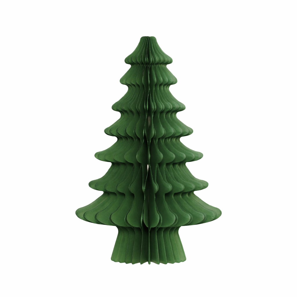 3D Tall Dark Green Paper Christmas Tree Decoration – Premium Foldable Festive Centerpiece