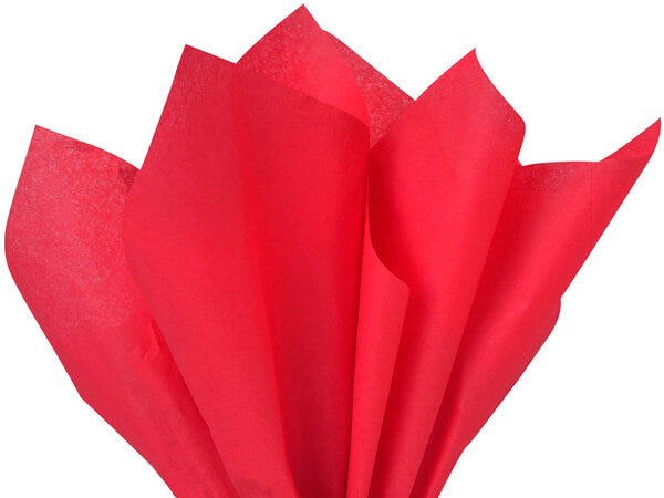 Red Tissue Paper Sheets 20x20 cm – Pack of 10 Premium Gift Wrapping & Craft Tissue Paper for Decoration, DIY & Party Supplies