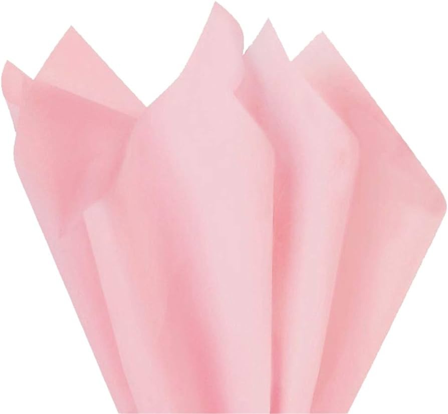 Light Pink Tissue Paper Sheets 20x20 cm – Pack of 10 Premium Soft Gift Wrapping & Craft Paper for Decoration, DIY & Packaging