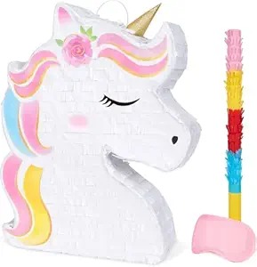 Unicorn Pinata Party Decoration with Stick