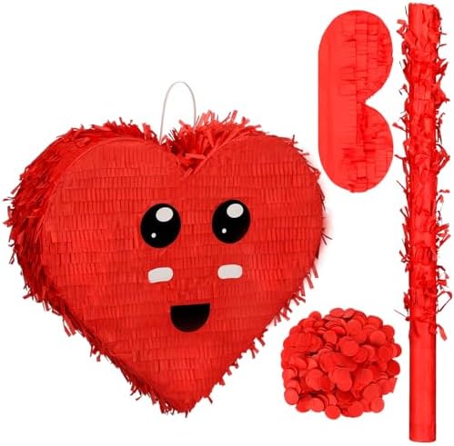 Heart Shape Pinata Party Decoration for Valentine’s Day & Kids Birthday Party