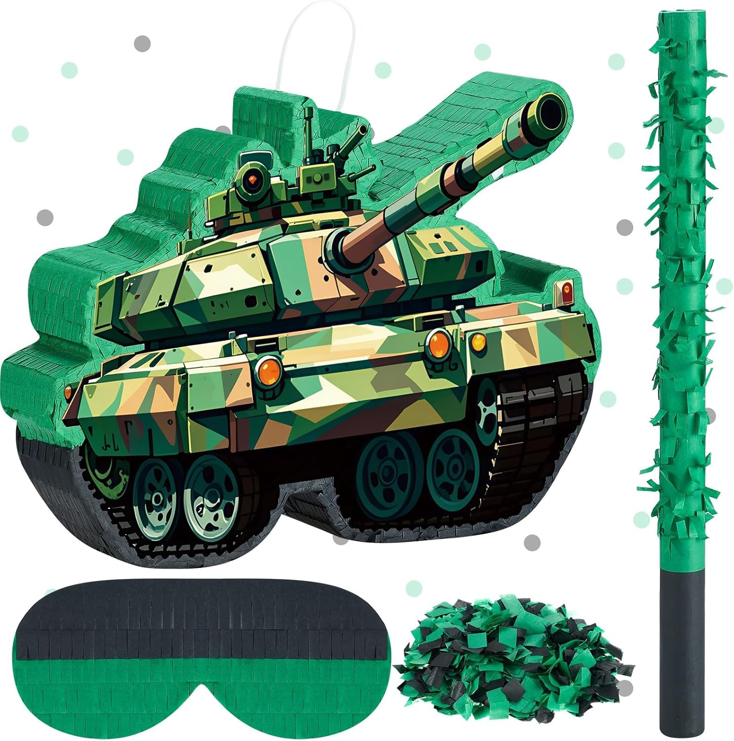 Army Tank Pinata Party Decoration for Kids Military Theme Birthday Party