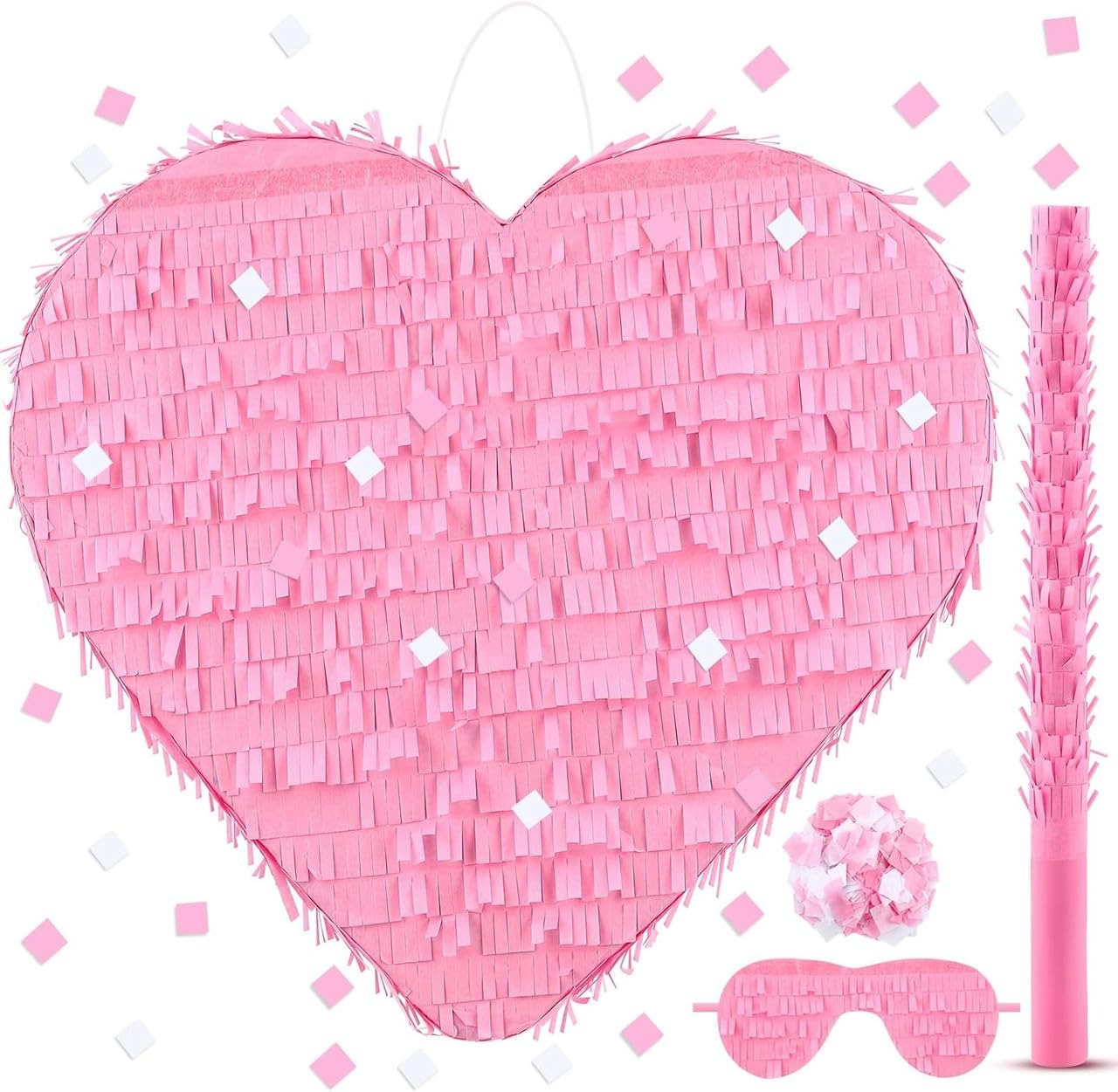 Pink Heart Pinata Party Decoration for Valentine’s Day, Wedding & Kids Birthday Party