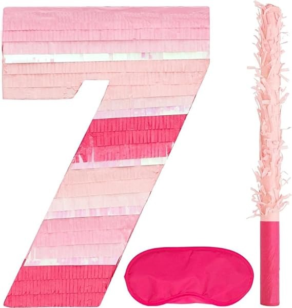 Pink Number Pinata Birthday Party Decoration (Numbers 1–9)