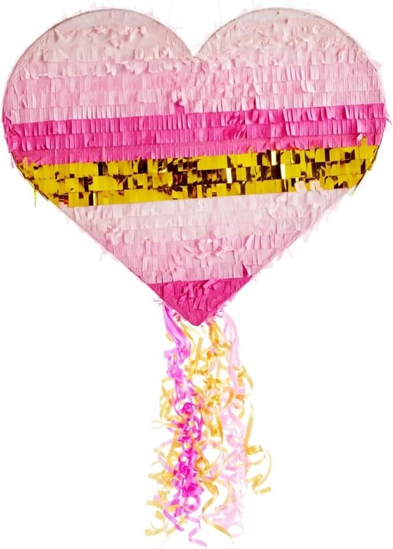 Pink Heart Pinata Party Decoration for Birthday, Baby Shower & Valentine Celebration