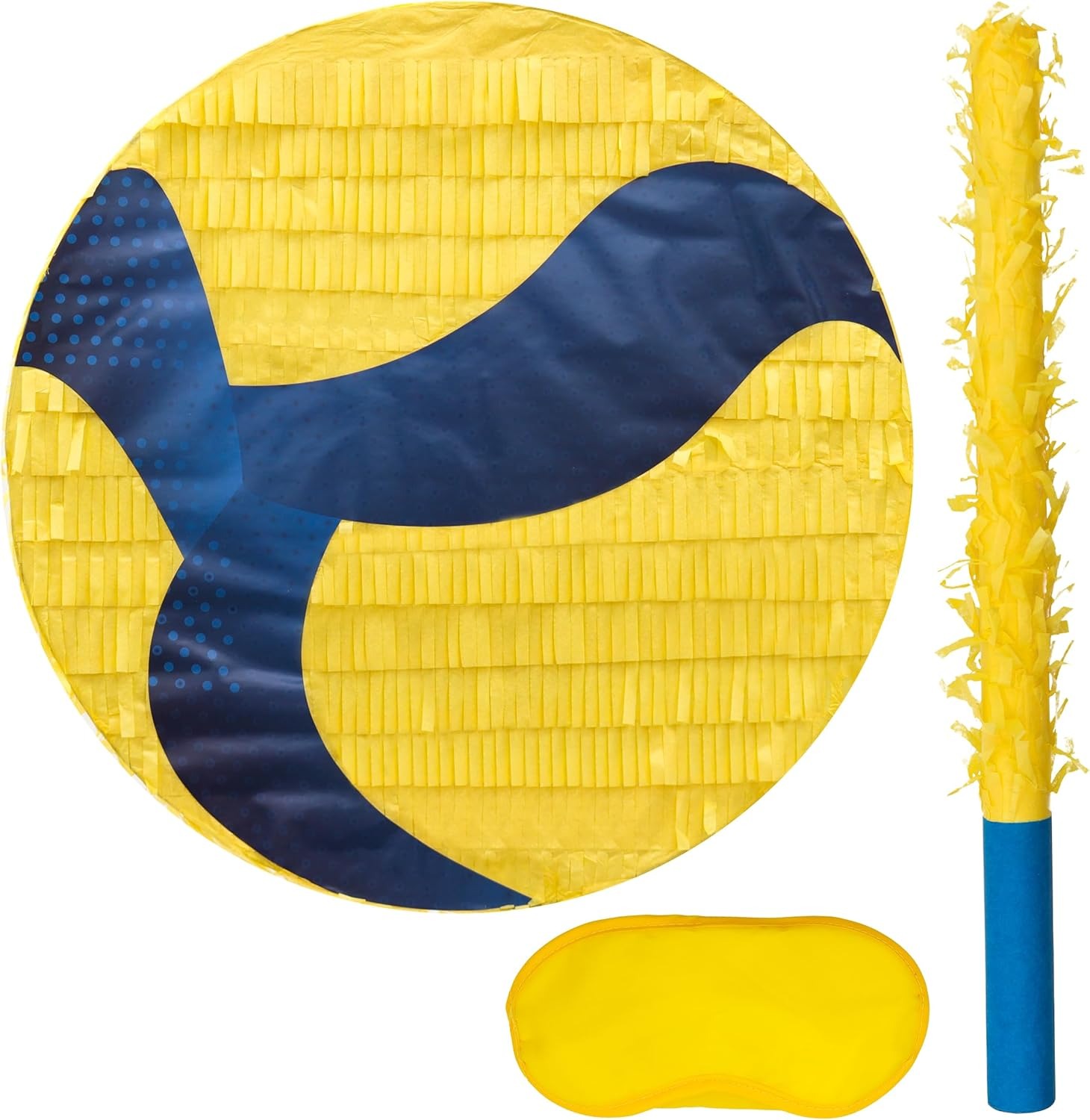 Football Pinata with Stick, Confetti & Blindfold for Kids Birthday Party Decoration