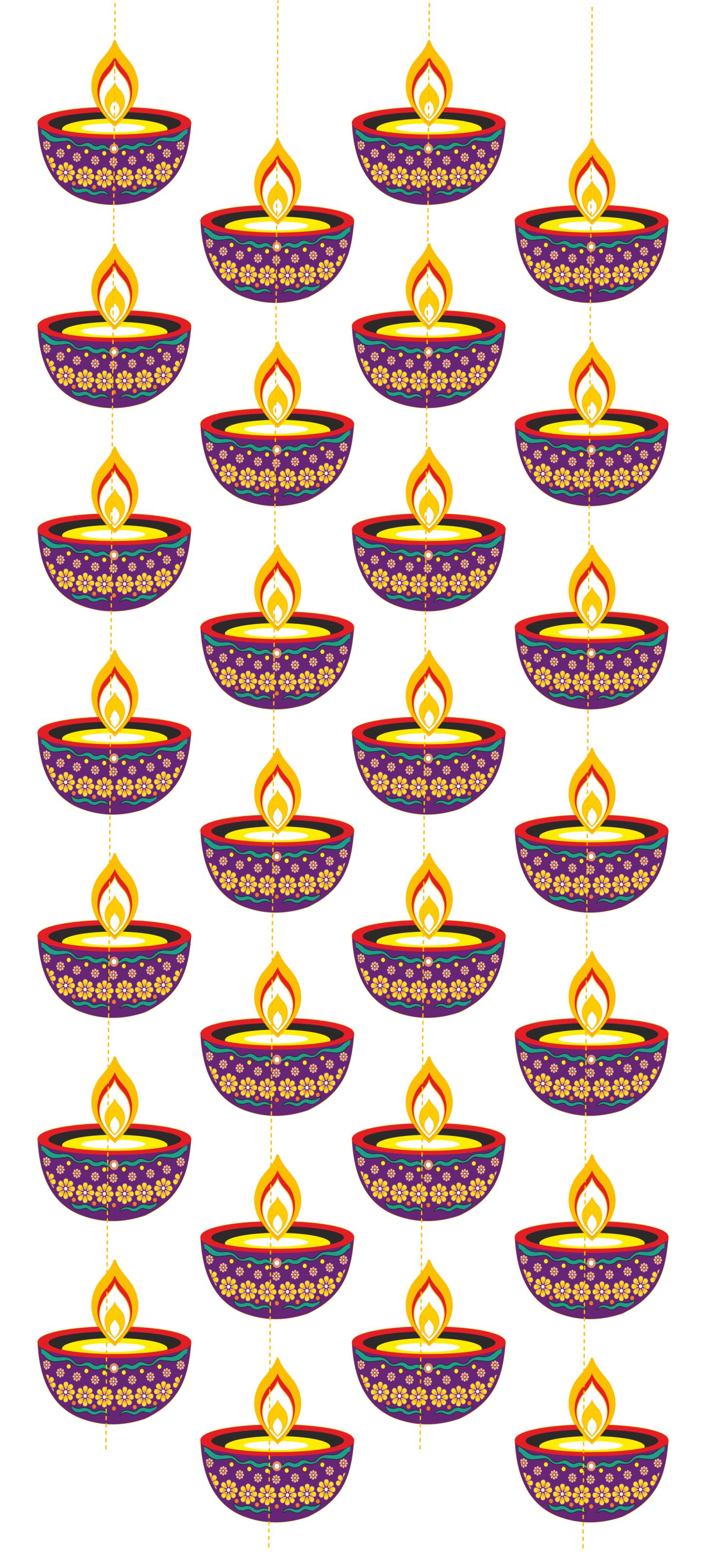 Diwali Paper Diya Garland Hanging Decoration – 6 Feet ✨ Wholesale Manufacturer