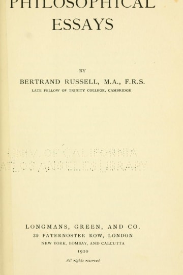 Cover of Philosophical essays