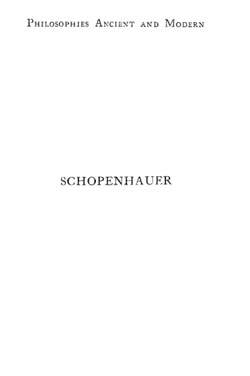 Cover of Schopenhaure