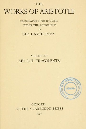 Cover of The works of Aristotle