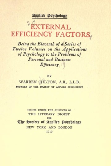 Cover of Applied psychology ... : a series of twelve volumes on the application of psychology to the problems of personal and business efficiency