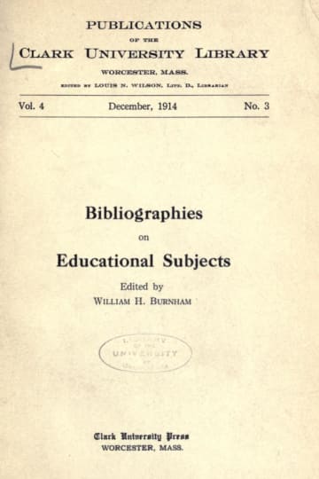 Cover of Bibliographies on educational subjects