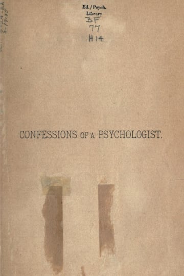 Cover of Confessions of a psychologist