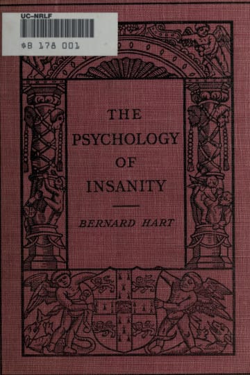Cover of The psychology of insanity