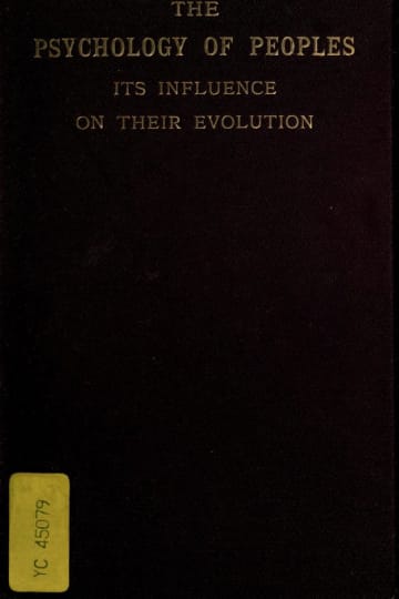 Cover of The psychology of peoples