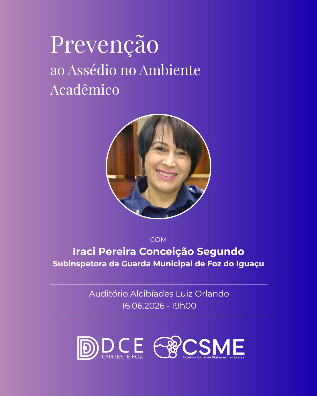 Palestra: Prevenção ao Assédio no Ambiente Acadêmico