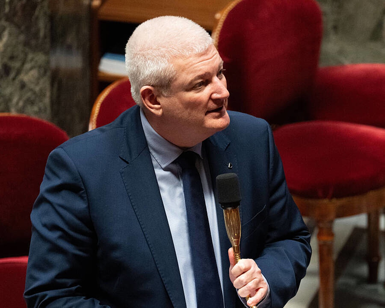 Le rapporteur de la proposition de loi sur l'aide à mourir Olivier Falorni, député Les Démocrates de Charente-Maritime, s'est dit favorable à un retour au principe d'exception d'euthanasie. (Jeanne Accorsini/Sipa)