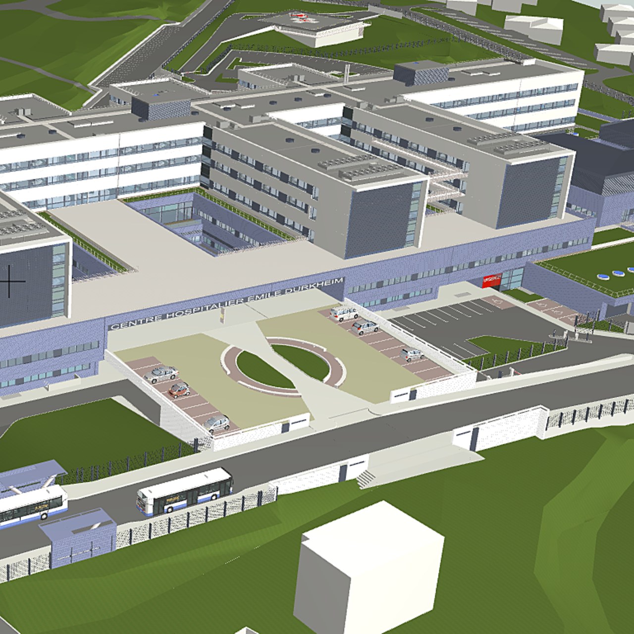 Photo perspective du nouvel hôpital d'Épinal