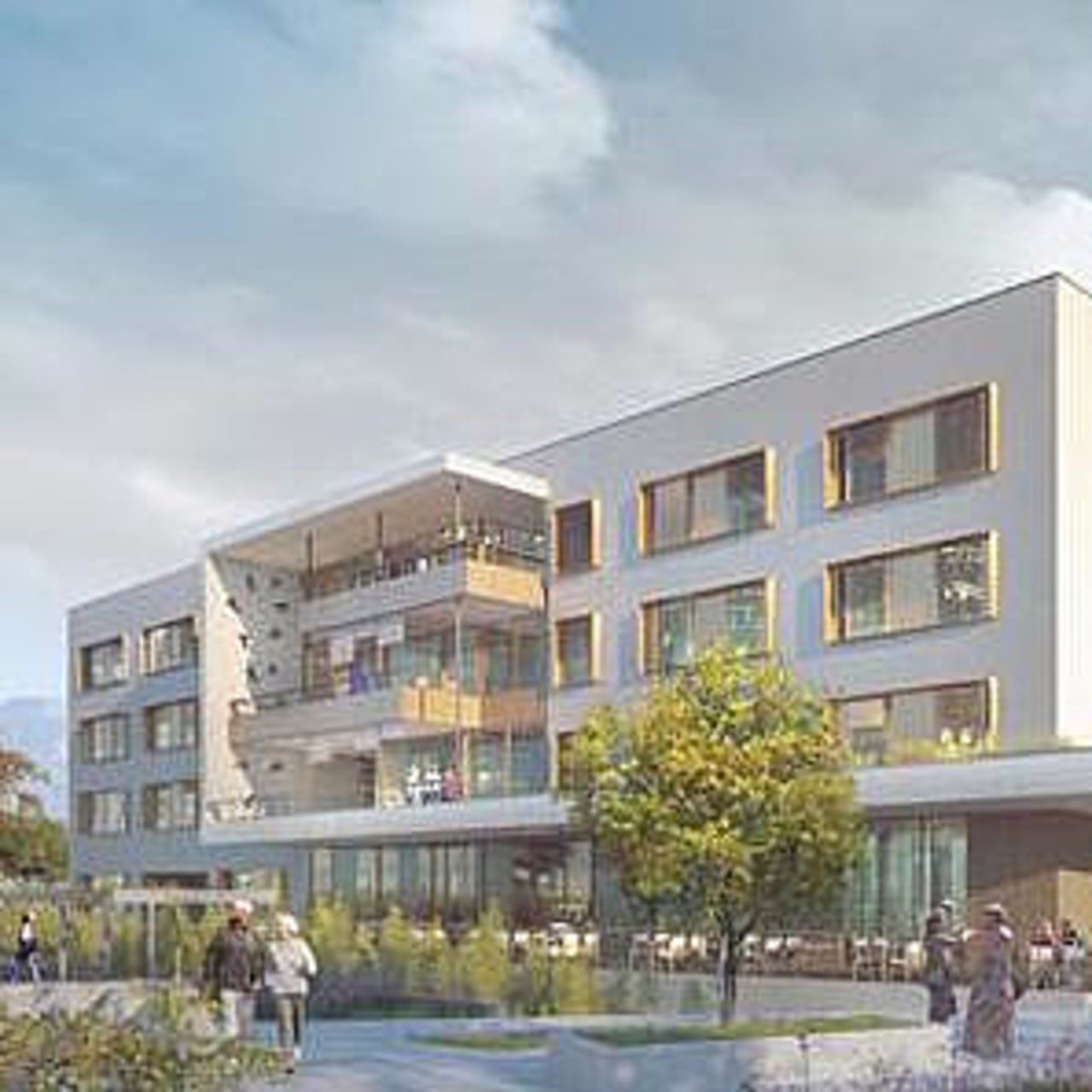 Le nouveau bâtiment accueillera l'activité Ehpad et USLD du CHU de Grenoble.