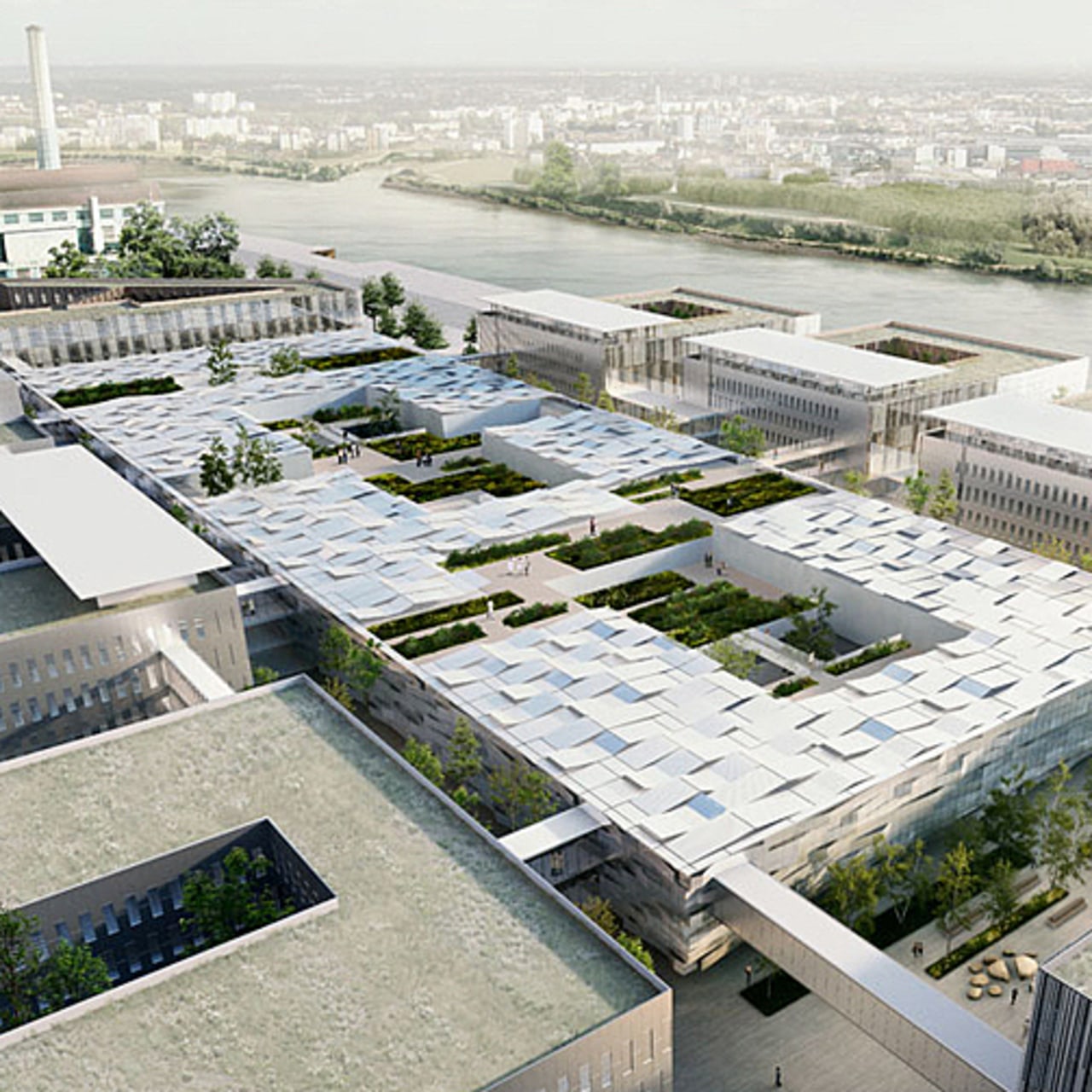 Le nouveau CHU de Nantes est conçu pour être ouvert sur la ville : 