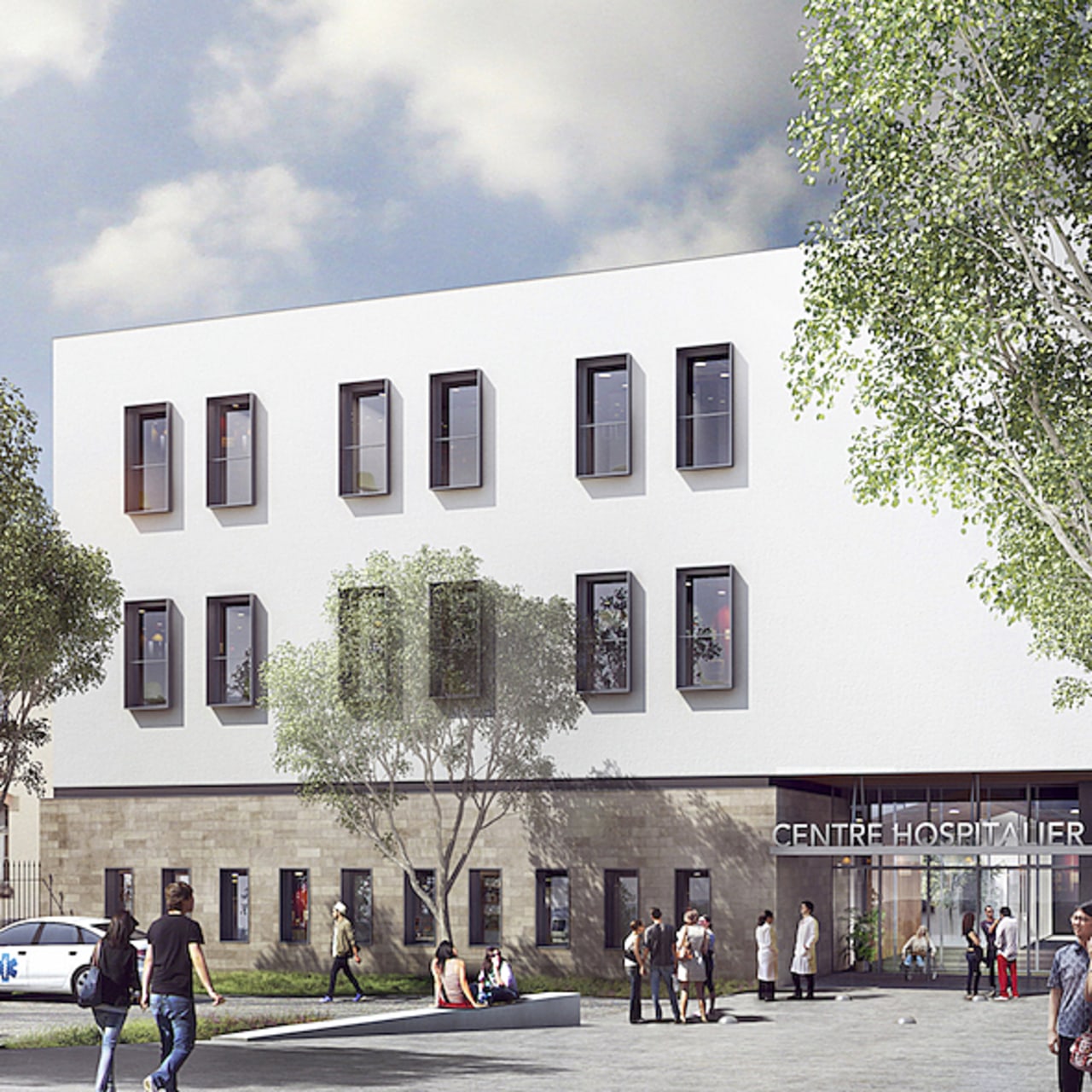 Le nouveau bâtiment du CH de Figeac (Lot).