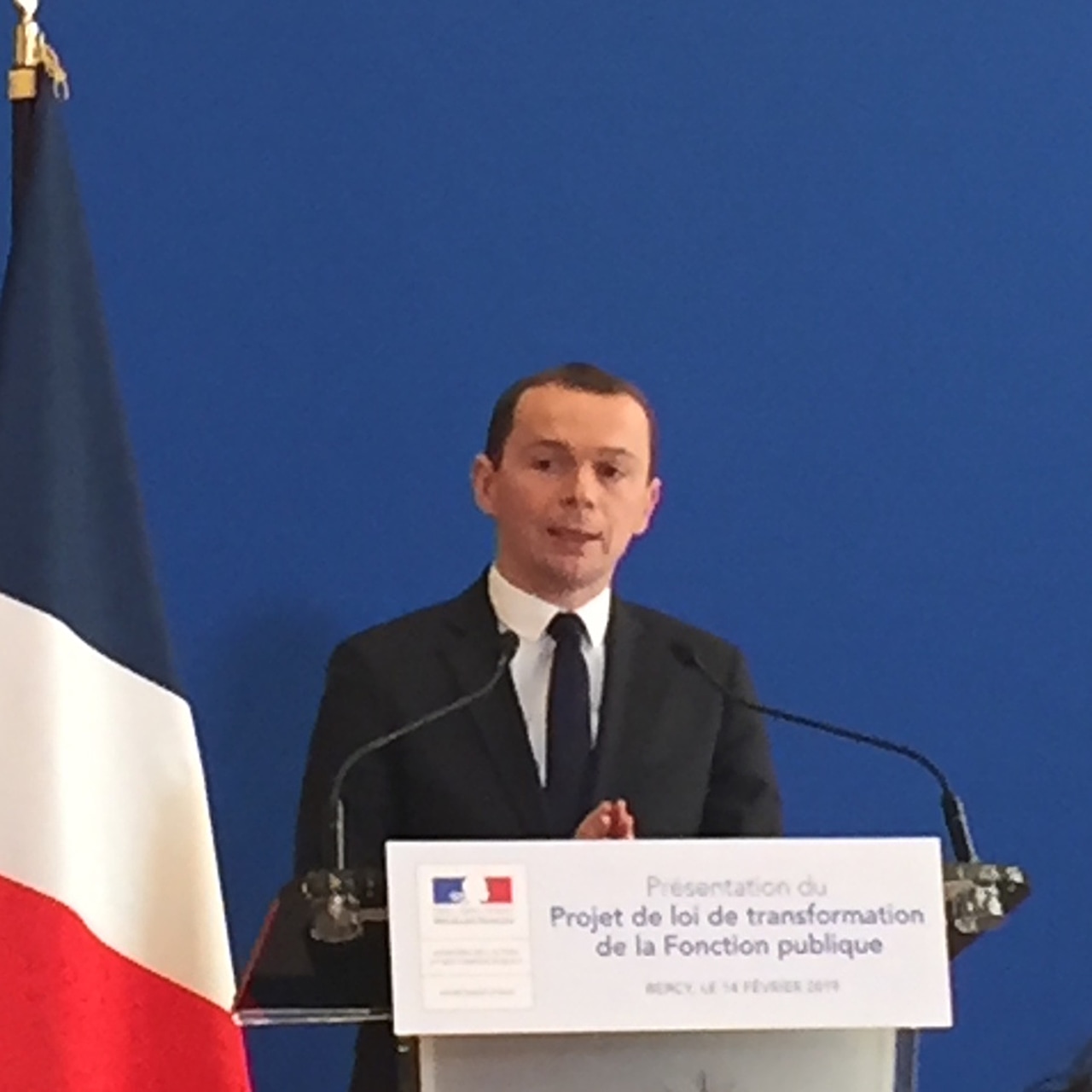 Olivier Dussopt présente le projet de réforme de la fonction publique.