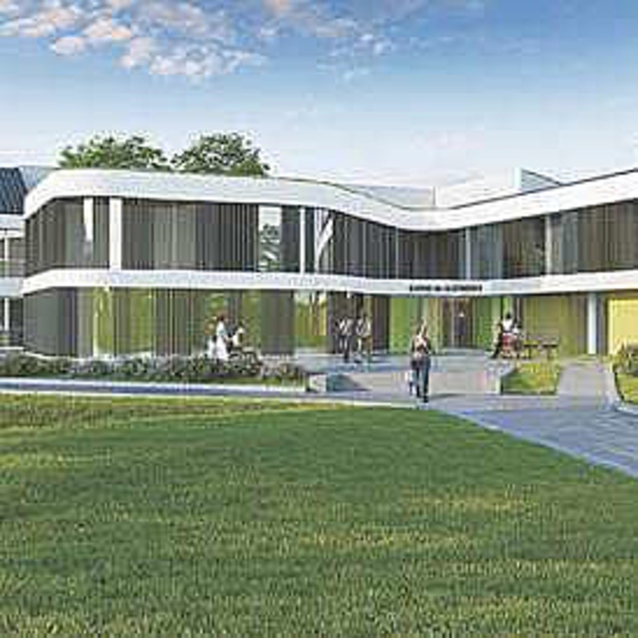 Le nouveau bâtiment relie deux édifices aujourd'hui séparés.