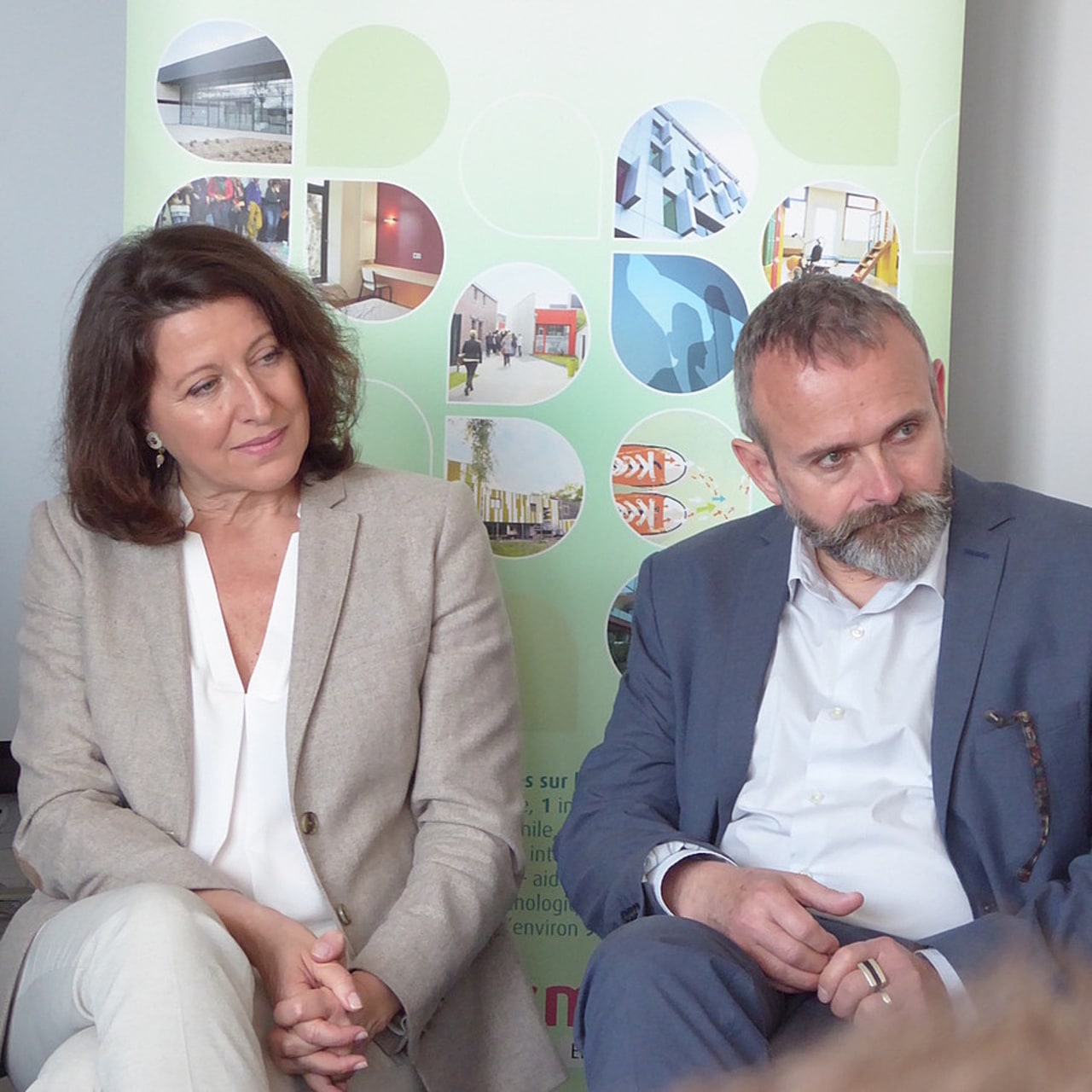 La ministre des Solidarités et de la Santé Agnès Buzyn et Frank Bellivier, se sont rendus à l'EPSM de l'agglomération lilloise, à Saint-André (Nord).