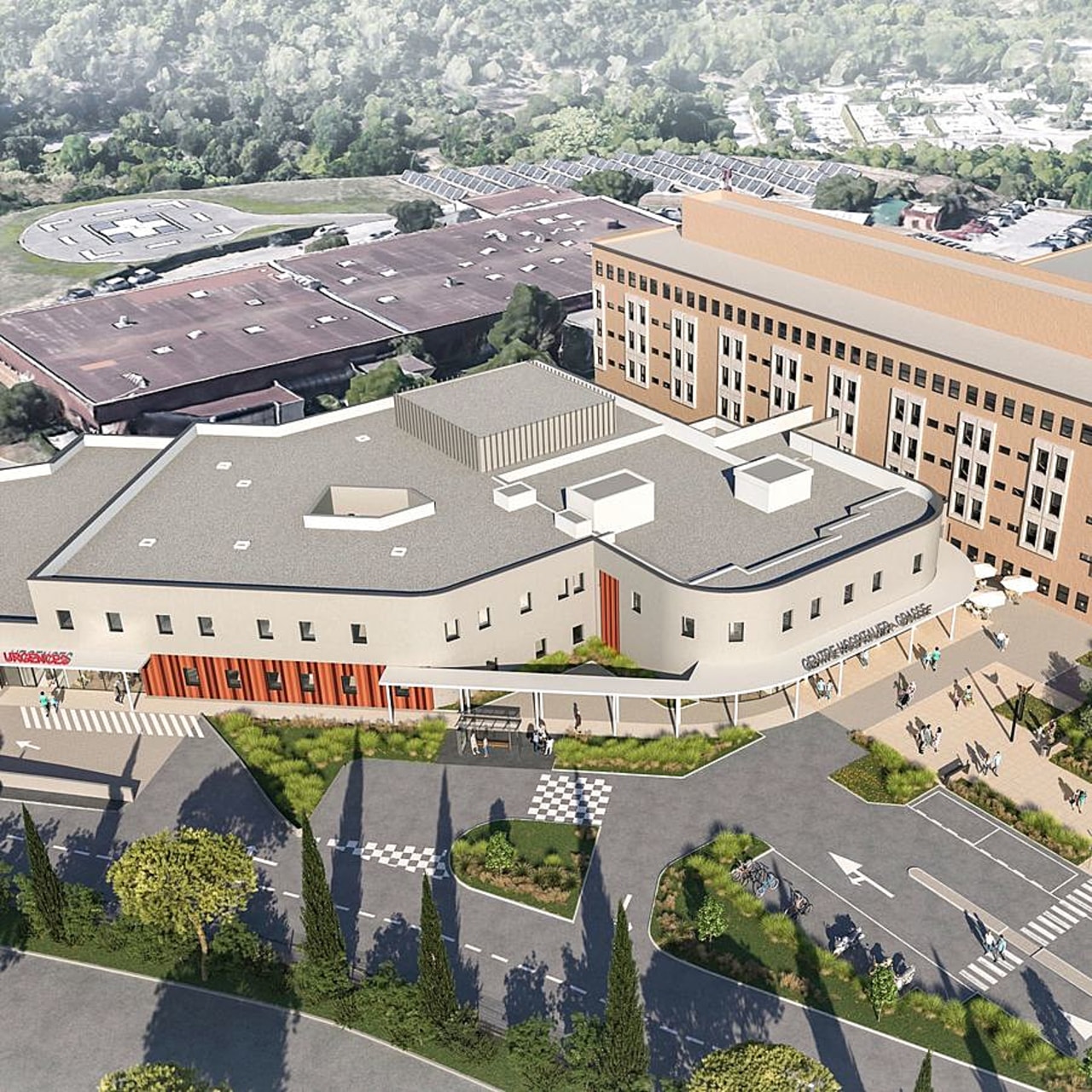 Le chantier doit permettre au CH de Grasse de moderniser son offre de soins de proximité, rationaliser les parcours et les flux et remettre à niveau les infrastructures techniques.