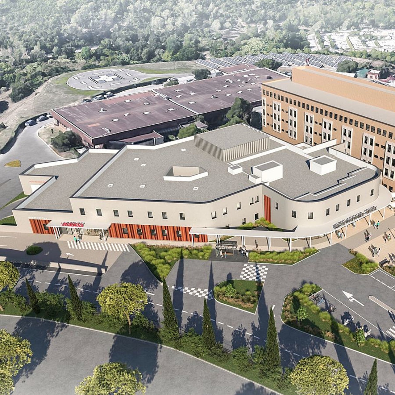 Le chantier doit permettre au CH de Grasse de moderniser son offre de soins de proximité, rationaliser les parcours et les flux et remettre à niveau les infrastructures techniques. 