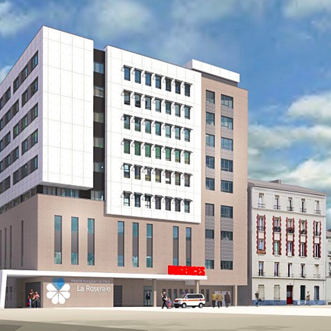 La seule reconstruction de l'Hôpital européen de Paris représente un investissement de 88 M€. Ce chantier couvre 25 000 m2 pour un total à terme d'environ 280 lits.