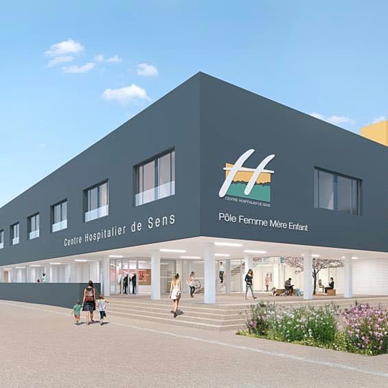 L'extension de 12 144 m² accueillera de nombreux services, dont le pôle femme-mère-enfant et les urgences regroupées. 