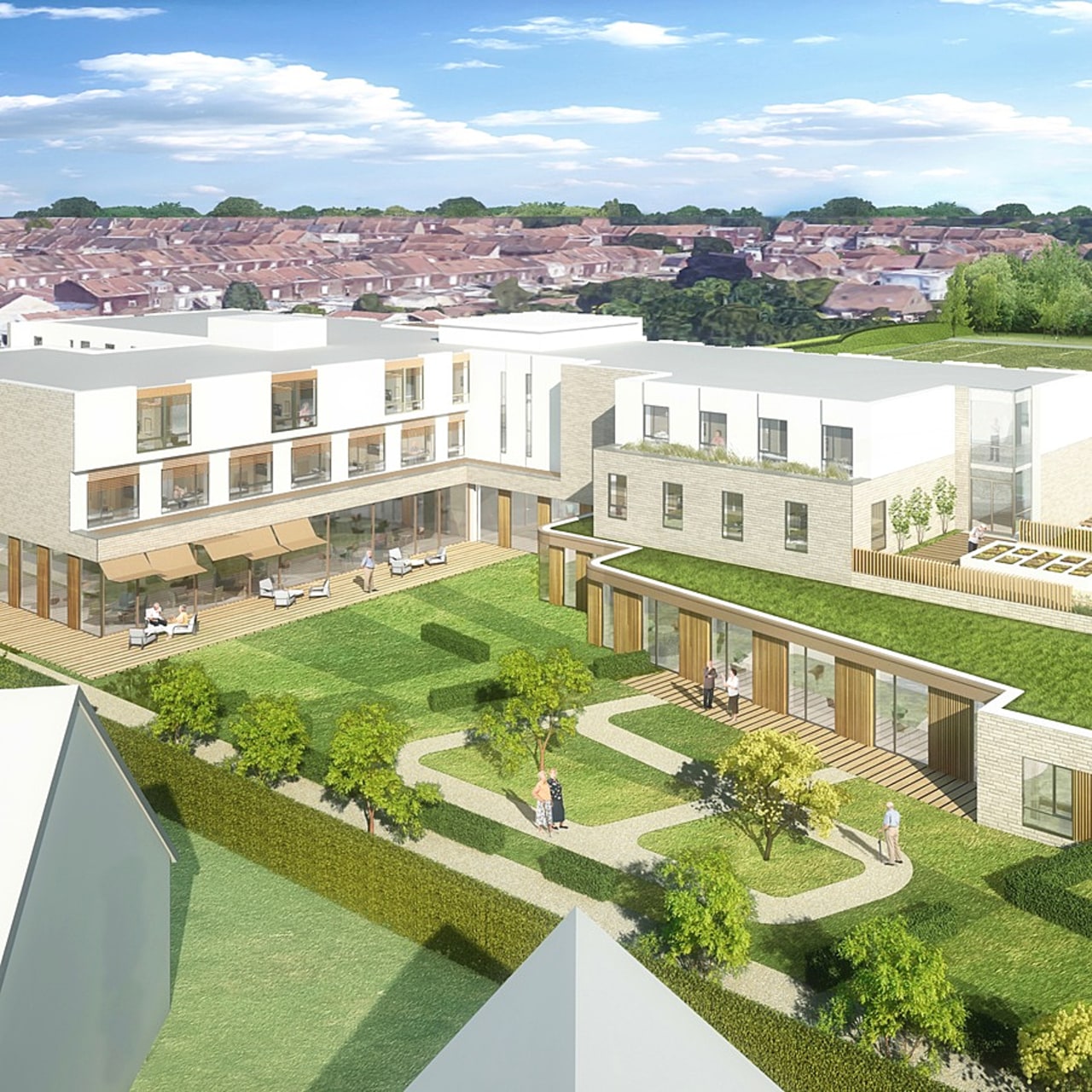 Le nouvel Ehpad, à énergie passive, disposera de toits terrasses.