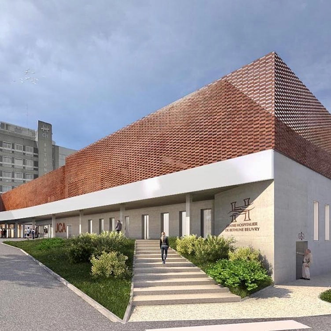 Évaluée à 19 M€, la construction du nouveau bloc opératoire du CH de Béthune doit à terme permettre à l'établissement une majoration de la disponibilité de ses salles de 20%. (CH Béthune)