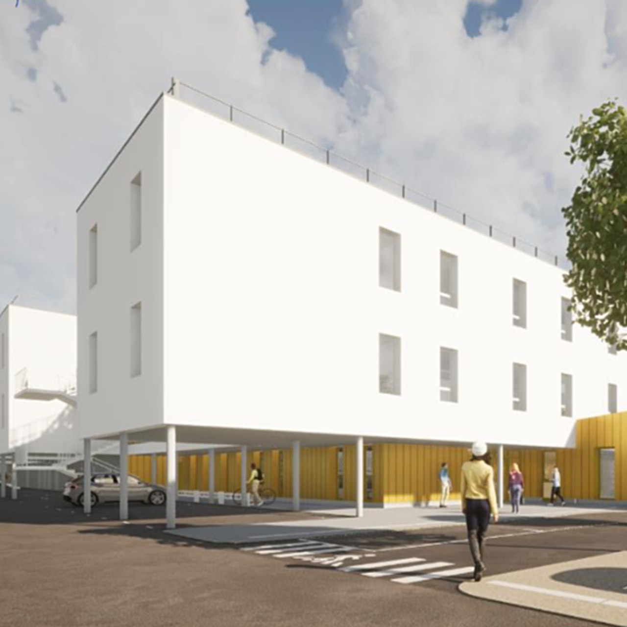 Le projet prévoit un parcours extérieur entièrement couvert.