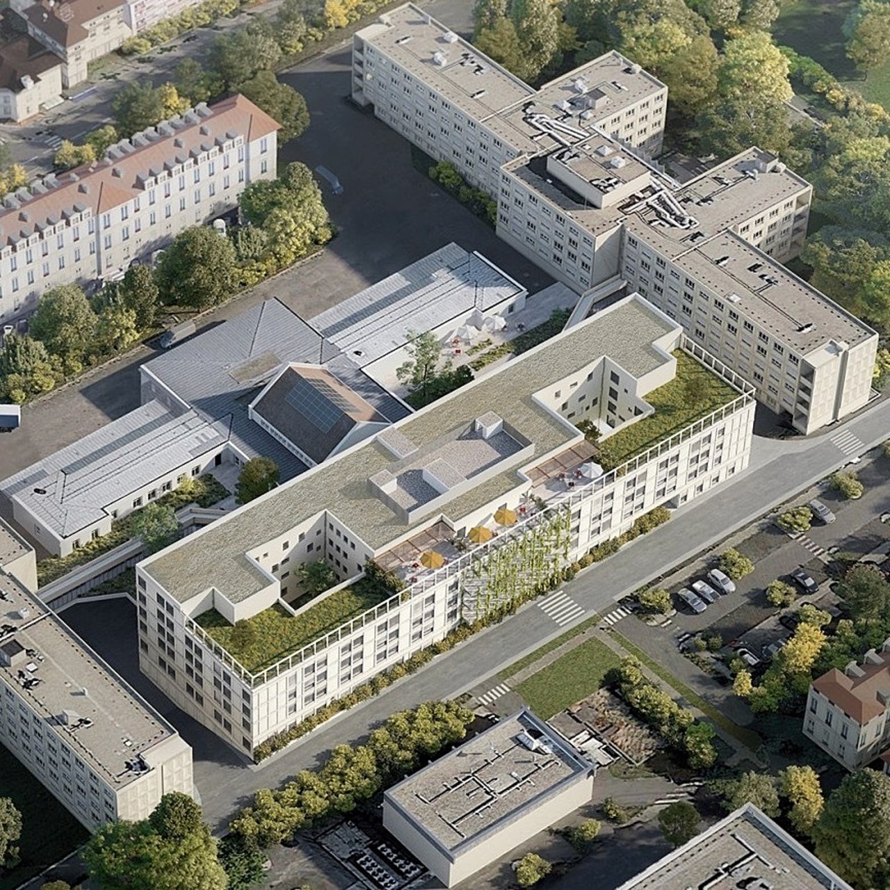 Le nouveau bâtiment d'hospitalisation d'Émile-Roux s'étalera sur 12 260 m2. Il comptera 212 lits de soins prolongés et 32 autres lits situés en unité d'hébergement renforcé (UHR).