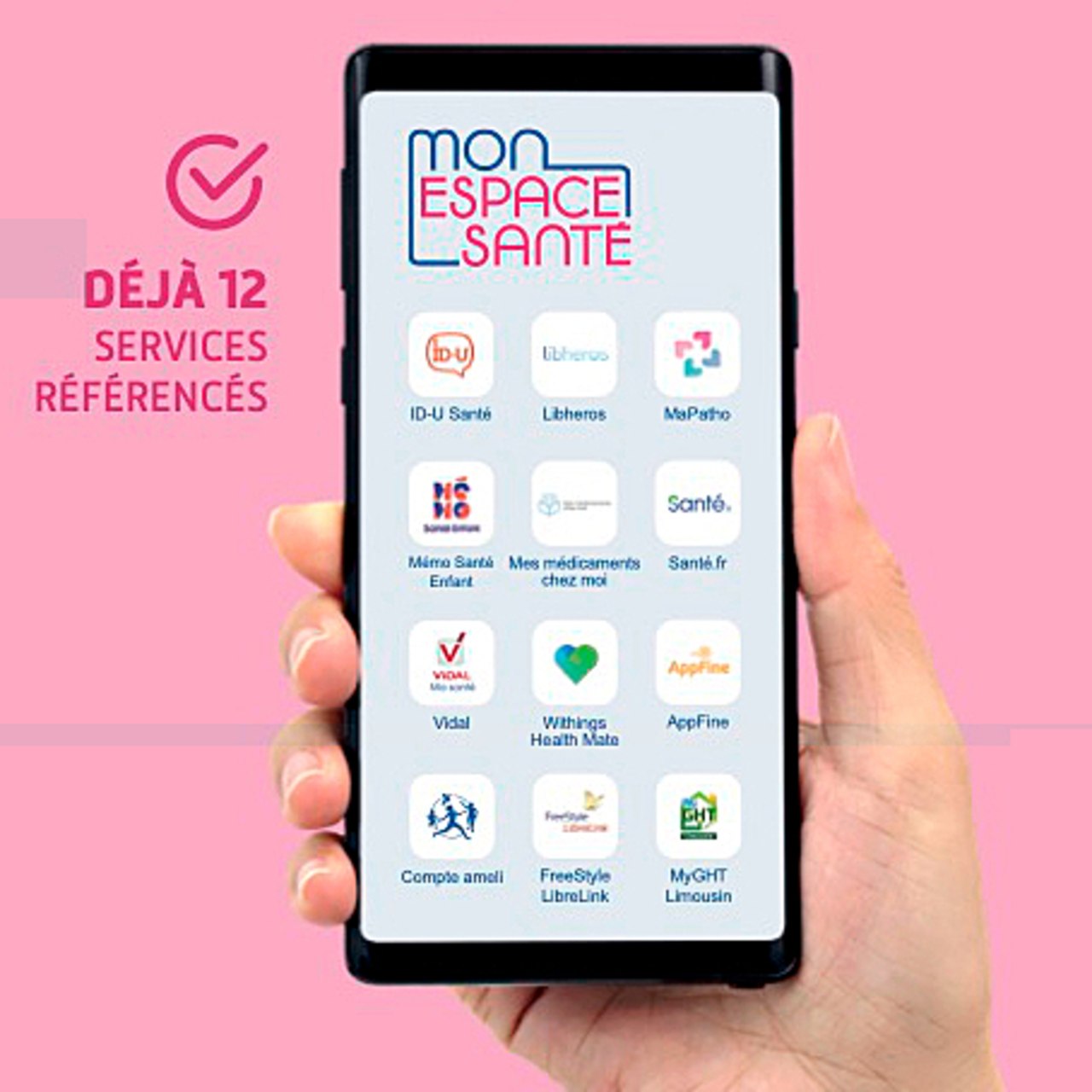 Douze premières applications sont référencées sur la catalogue de services de Mon espace santé. (Assurance maladie)