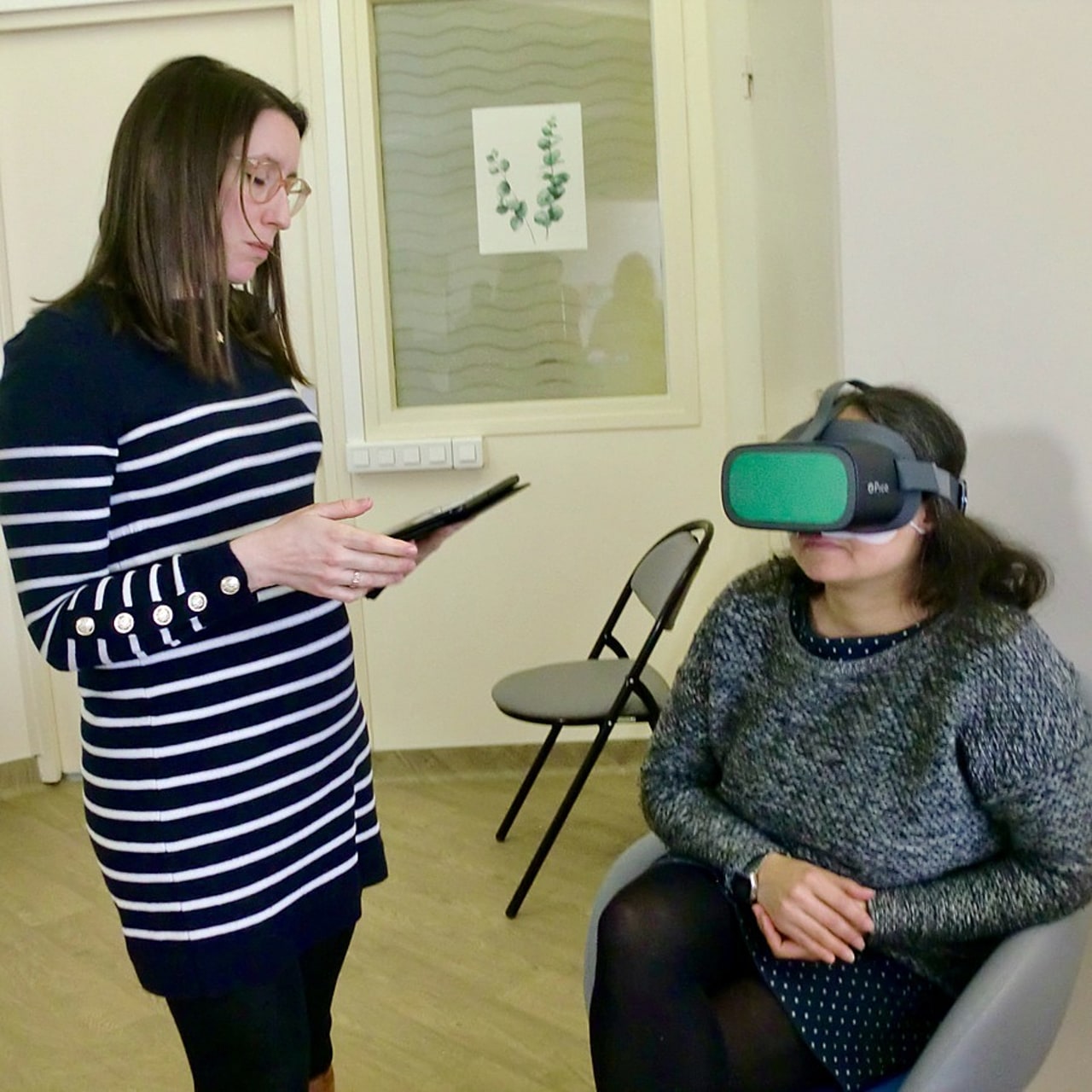 La réalité virtuelle thérapeutique veut réduire la douleur et l'anxiété. (Lydie Watremetz/Hospimedia)