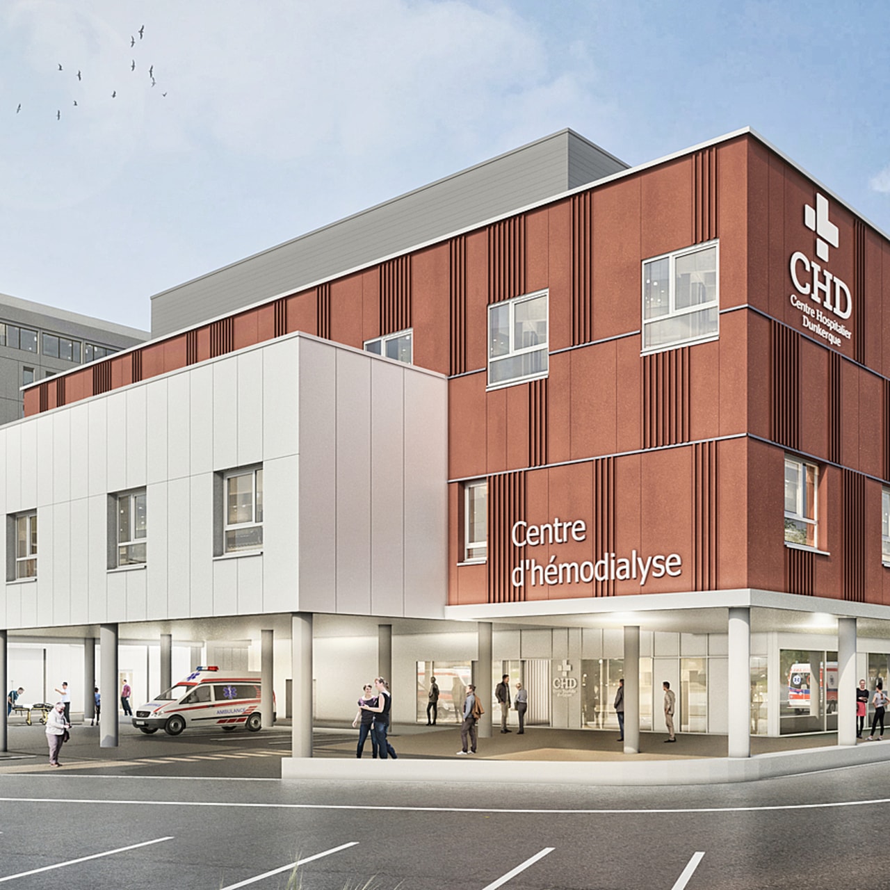 Le CH de Dunkerque a engagé de vastes travaux autour de sa dialyse, de sa réanimation et de sa maternité, et par la même occasion changé de nom pour s'appeler désormais hôpital Alexandra-Lepève. (Maes)