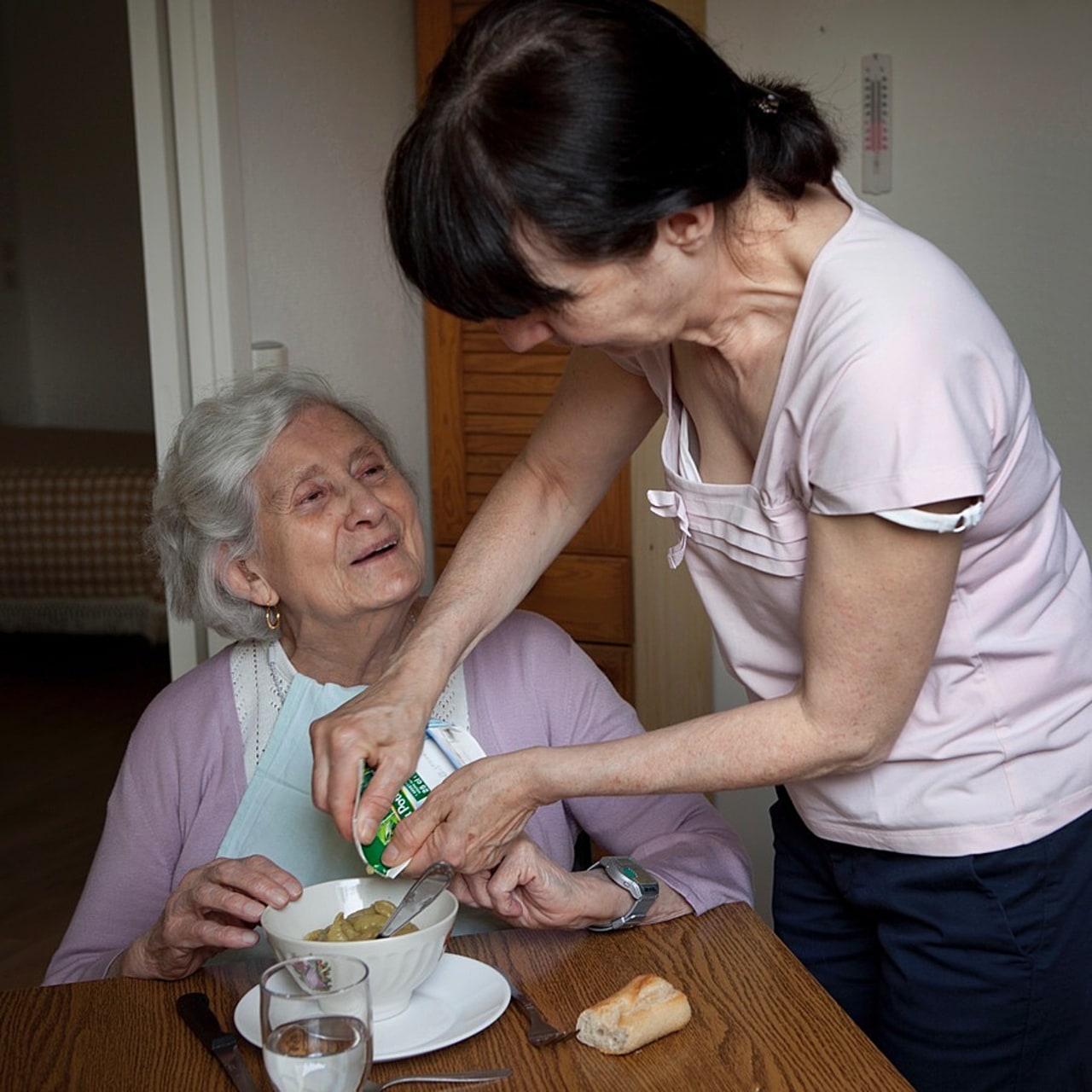 Le crédit d'impôt immédiat permet à des populations traditionnellement moins consommatrices de services à la personne d'y avoir davantage recours. (D. Le Moine/BSIP)
